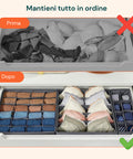 avilia home Schubladenteiler Set mit 8 faltbaren Organizern für Kleiderschrank und Kommode EAN 8052879011108