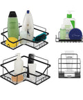 avilia home Set mit 4 selbstklebenden Wandregalen aus Metall mit Haken ohne Bohren EAN 8052879010996