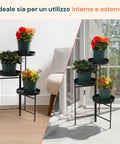 avilia home Blumentopfständer aus Eisen mit 3 Etagen 20 cm Pflanzenständer für den Innenbereich ean 8056819053227