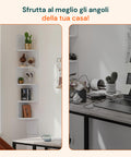 avilia home weißes Eckregal mit 5 platzsparenden Ablagen für den Haushalt EAN 8052879010606