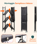 avilia home klappbares mobiles Regal mit 4 Ebenen und feststellbaren Schwenkrädern EAN 8052879010484
