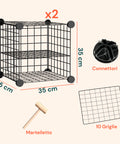 Avilia Home modulares Gitterregal mit 4 Ablagen vielseitiger und robuster Organizer EAN 8056819052879