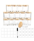 Avilia Set mit 15 Glasbehältern für Kerzen 170 ml mit Bambusdeckel EAN 8056819053593