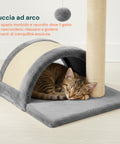 puppy lovers 50 cm hoher Kratzbaum für Katzen mit Sisalbogen und hängendem Spielzeug EAN 8054806950641
