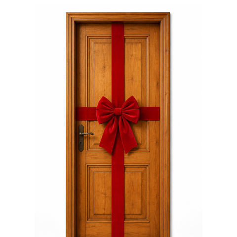 saint joy fiocco natalizio xxl effetto velluto con nastro decorativo 430x200 cm ean 8050043128119