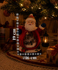 saint joy statuina babbo natale con villaggio e lanterna in resina 16x19 cm ean 8050043128010
