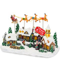 Saint Joy animiertes Weihnachtsdorf Frostvale mit LED Lichtern Musik und beweglichem Schlitten EAN 8050043127440