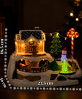 saint joy villaggio natalizio luminoso candy town con trenino in movimento e 8 melodie casetta pan di zenzero led decorazione natale 235 cm ean 8050043127686