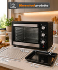 wintem forno elettrico da banco 45 litri ventilato con timer e doppio vetro 1800w con accessori ean 8056819078572