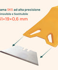 Abnehmbare und austauschbare SK5-Präzisionsklinge 61x19x0,6 mm für sauberes und effektives Schneiden von Glas
