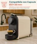 DCG-Kaffeemaschine, kompatibel mit starren Kapseln im Standardformat Ø37×30 mm, für schnellen Espresso ohne Kompromisse, moderne Küche