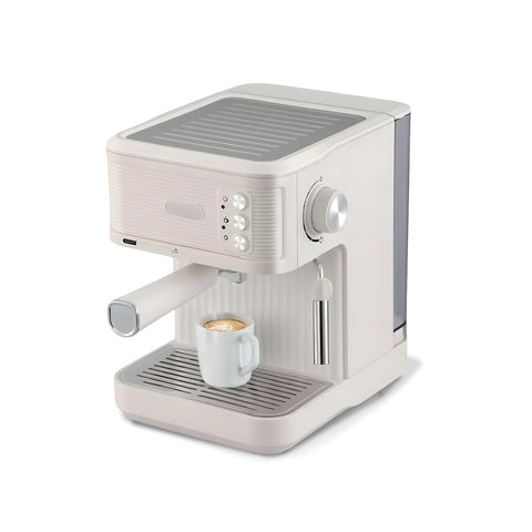 Elegante weiße Bavaria-Kaffeemaschine mit modernem Design für zeitgemäße Küchen, 850 W Leistung und stilvollem Erscheinungsbild