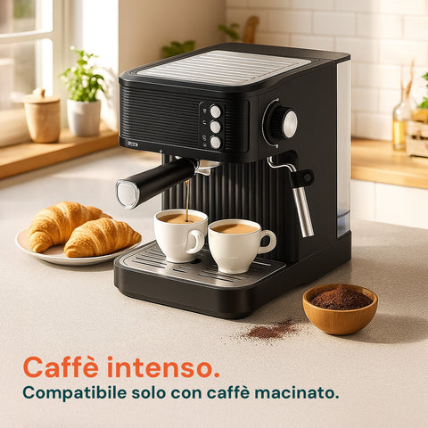 Kaffeemaschine für gemahlenen Kaffee mit intensivem und köstlichem Ergebnis.
