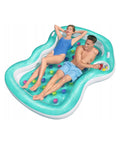 Aufblasbare Doppel-Luftmatratze von Bestway, 218 x 183 cm, mit integriertem Getränkehalter für den Pool, perfekt zum Entspannen zu zweit
