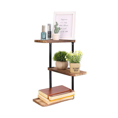 Wandregal mit 3 Böden, max. 3 kg – rustikaler Stil mit modularem Design