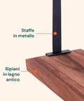 Wandregal mit 3 Böden, max. 3 kg – rustikaler Stil mit modularem Design