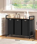 Avilia Wäschekorb-Schrank mit Stahlrahmen, 3 herausnehmbaren Körben und MDF-Ablage - platzsparend und vielseitig, 114 l, EAN 8056819050721