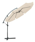 Garten-Sonnenschirm 300 cm mit seitlichem Mast, Kurbel und wasserfestem Stoff EAN 8023755051617