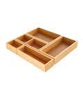 Avilia Set aus 5 modularen Bambus-Organizer-Behältern, platzsparend und vielseitig für Haushalt und Küche, EAN 8056819050134