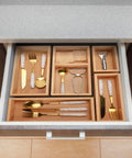 Avilia Set aus 5 modularen Bambus-Organizer-Behältern, platzsparend und vielseitig für Haushalt und Küche, EAN 8056819050134