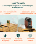 Avilia Organizer zur Aufbewahrung von Kaffeekapseln/-pads aus Bambus mit 2 vielseitig nutzbaren, platzsparenden Schubladen EAN 8056819052695