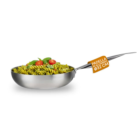 Saltapasta Chef 32 cm – natur satiniertes Aluminium – Full Induction
