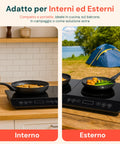 Wintem Doppel-Induktionskochplatte für drinnen und draußen, kompakt und tragbar: ideal für die Küche, den Balkon, beim Camping oder als zusätzliche Kochmöglichkeit