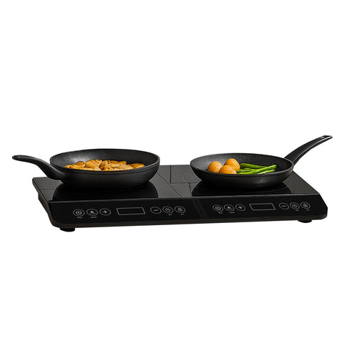 Doppel-Induktionskochplatte 3500 W mit Touch-Bedienung und 4-Stunden-LED-Timer
