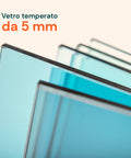 Schiebetür mit transparentem Glas und Aluminiumrahmen, 96x220cm, schwarz