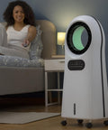 Wintem Ventilator-Luftkühler Hurricane 110 W, Anionenfunktion, 8-Stunden-Timer, 360°-Luftstrom mit 3,5-l-Wassertank, LED-Display und Fernbedienung  Ean-8052286431735