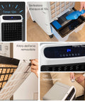 Wintem Multifunktions-Luftkühler Breeze 4-in-1: Heizung, Entfeuchtung, Luftreinigung, 80 W-2000 W, mit Timer, Fernbedienung und Rollen, EAN-8052286430974