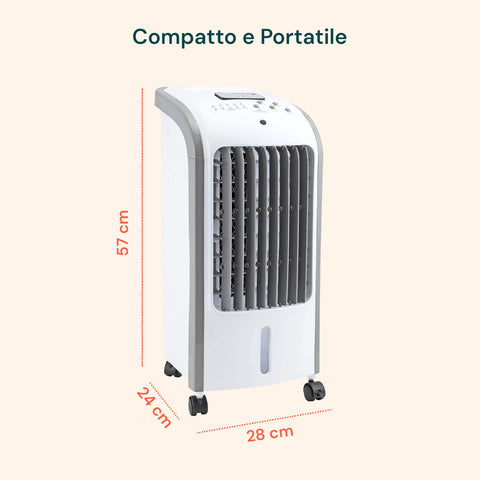 Luftkühler 80 W Confflusso, 300 m³/h Luftstrom, 3 Geschwindigkeitsstufen und 4-l-Wasser- und Eistank