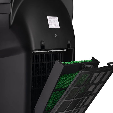 Tragbarer leiser Verdunstungskühler mit Wasser, 110 W, 5,5-l-Tank, Schwarz, DCG EAN-8052780965347