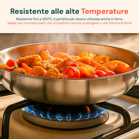 Bratpfanne 24 cm aus 100 % recyceltem Aluminium mit Induktionsboden
