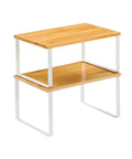 Avilia Set mit 2 Bambusablagen, Metallgestell in Holzoptik, modernes Design, platzsparend und vielseitig einsetzbar, EAN 8056819050103