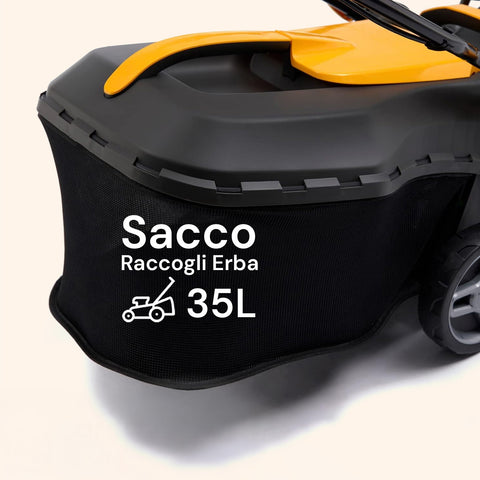 Elektro-Rasenmäher 1400 W, handgeführt, mit 35-L-Sack und 5 Schnitthöhen