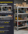 Modulares Regal mit Metallkonstruktion und 4-5 stabilen MDF-Böden