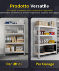 Modulares Regal mit Metallkonstruktion und 4-5 stabilen MDF-Böden
