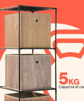 Modulare Regale mit 3 Stoffablagen - 2er-Set, höhenverstellbar, 98x34x34cm, EAN 8056819050196