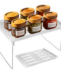 Avilia Set mit 3 zusammenklappbaren Regalen, platzsparend, vielseitig einsetzbar, kompaktes und faltbares Design, Weiß, EAN 8056819050189