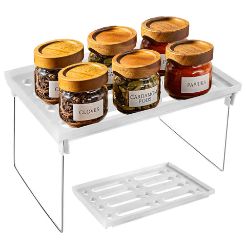 Set aus 3 zusammenklappbaren, platzsparenden Mehrzweckregalen mit kompaktem und faltbarem Design