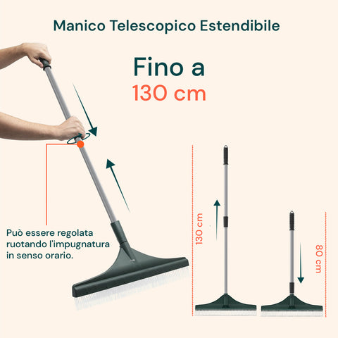Besen für Kunstrasen mit Teleskopstiel