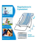 Liegestuhl mit 3-facher Verstellung zum Angeln, Lesen und Nickerchen, platzsparendes Klappdesign für einfachen Transport
