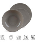 Avilia 18-teiliges Tafelservice aus robustem Porzellan mit modernem, elegantem und raffiniertem Design in Taubenfarbe EAN-8056897152942