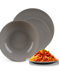 Avilia 18-teiliges Tafelservice aus robustem Porzellan mit modernem, elegantem und raffiniertem Design in Taubenfarbe EAN-8056897152942