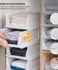 Avilia Set mit 3 stapelbaren und zusammenklappbaren Mehrzweck-Aufbewahrungsboxen mit Schubladen EAN 8056819050172