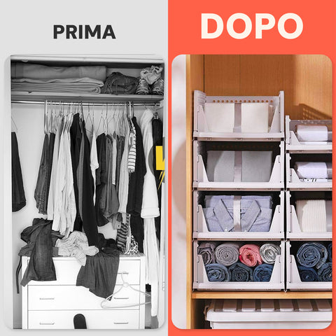 Avilia Set mit 3 stapelbaren und zusammenklappbaren Mehrzweck-Aufbewahrungsboxen mit Schubladen EAN 8056819050172