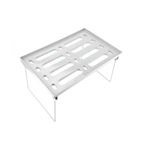 Avilia Set mit 3 zusammenklappbaren Regalen, platzsparend, vielseitig einsetzbar, kompaktes und faltbares Design, Weiß, EAN 8056819050189