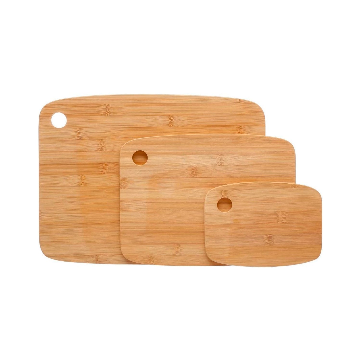 Avilia Schneidebretter aus natürlichem Bambus, 3 Größen, mit elegantem Design und robuster Oberfläche, EAN 8056819052671