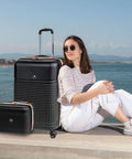 3-teiliges ABS-Kofferset – Trolleys 55/66/76 cm und Beauty Case